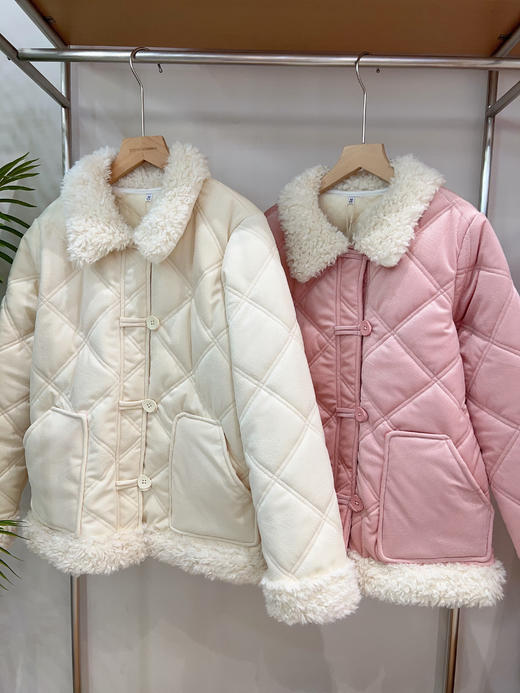 松植屋女款猫猫领抗静电三层夹棉加厚棉袄套装可外穿家居服 商品图10