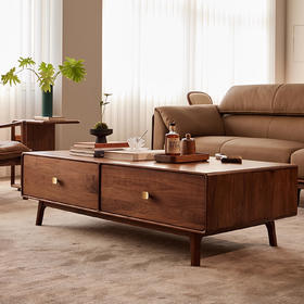 【中古风-茶几CJ-351】/中古/北美黑胡桃/茶几
