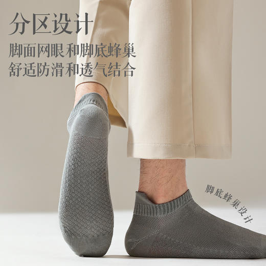 【国标消臭认证 7A级抗菌】猫人薄款消臭短袜 新疆精梳棉 吸汗透气 柔软亲肤 商品图3
