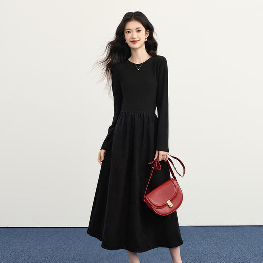 【12/03新品】熙世界小香风波点毛呢马甲针织连衣裙两件套装女25秋冬穿搭一整套 商品图4