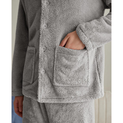 芬腾男士睡衣秋冬季新款珊瑚绒套装青年男款加绒加厚法兰绒家居服 商品图3