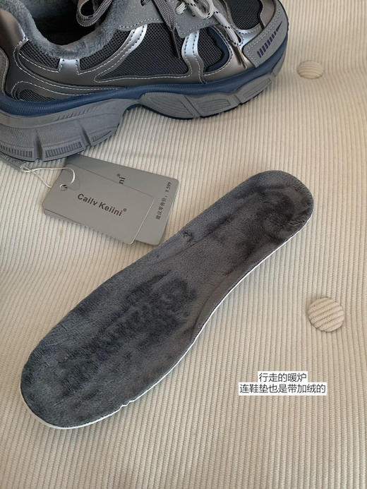 小怪兽加绒厚底增高5cm老爹鞋 商品图4