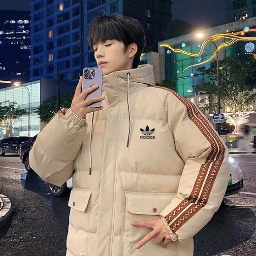 D120221冬季休闲运动款加厚保暖连帽棉衣情侣棉服 商品图1