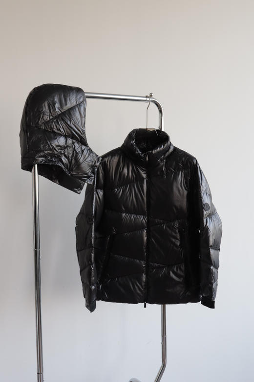 M0nc法萌 Y0nne 斜纹拼接可拆卸连帽羽绒服外套 YR188 商品图3