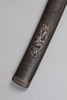 独角鹿西洋古董1603-1868年代日本江户时期出品东方瑞兽主题铜鎏金银精雕装饰漆木刀鞘及鲛皮手柄胁差 配小刃 商品缩略图12