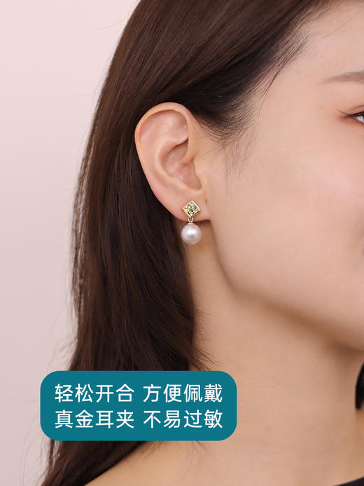 【挚友限定】菱形Candy两戴-18k金碧玺耳夹 商品图3