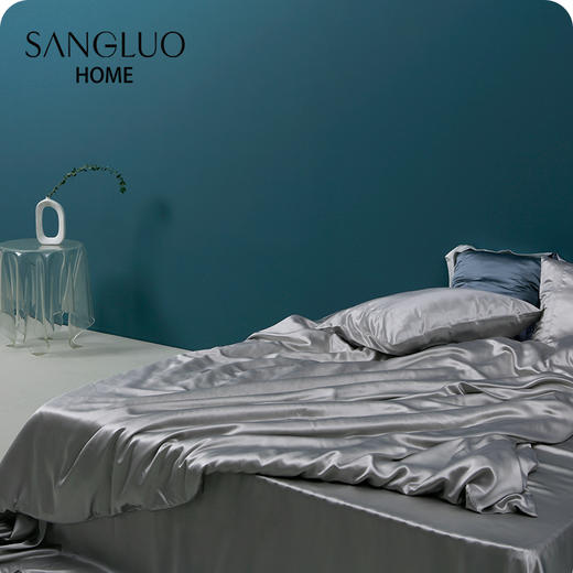 【真丝四件套】桑罗床单被套100%桑蚕丝高端轻奢床品套件 商品图1