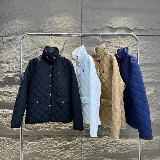 D120227复古时尚叙事学院风菱格绗缝棉服女款 商品图3