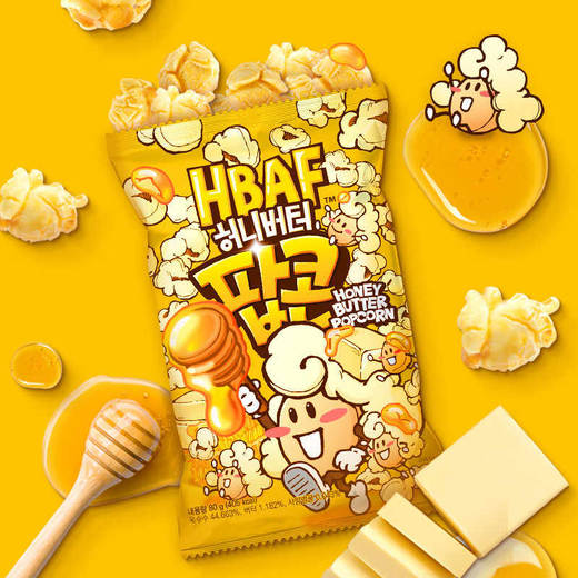 【新品上新】芭蜂蜂蜜黄油/炸薯条番茄酱味/咸牛奶味爆米花80g 休闲解馋小零食 152892/152893/152894 商品图2