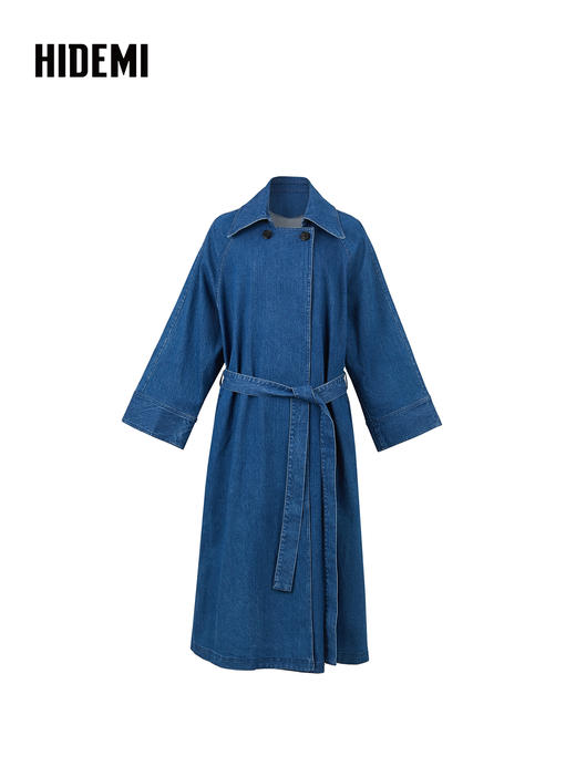 HIDEMI “重塑单宁”可再生环保牛仔系列翻领风衣 商品图4