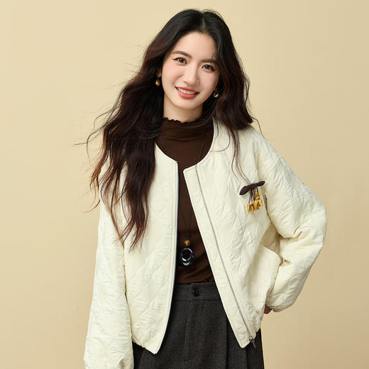 【12/03新品】熙世界萬搭仿羊绒打底衫T恤女2025年秋冬新款内搭保暖半高领上衣 商品图4