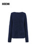 HIDEMI 进口alpaca羊驼毛长毛极简圆领廓形长袖大毛衣 商品缩略图5