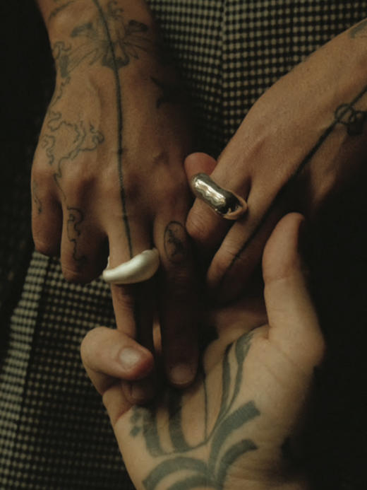 MIMAN｜Belly Ring M [ 闭口戒指 ]【烧白银】 商品图2