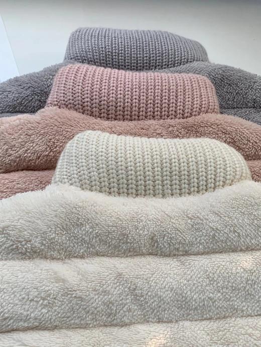 D120229新款防风保暖立领设计针织拼接羽绒服外套女 商品图11