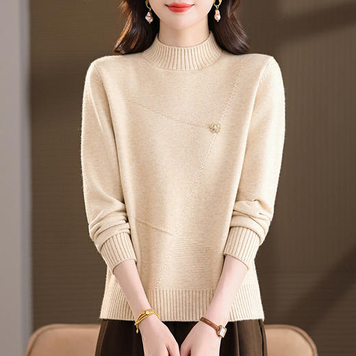 FCY 92183半高领毛衣针织衫上衣 商品图1