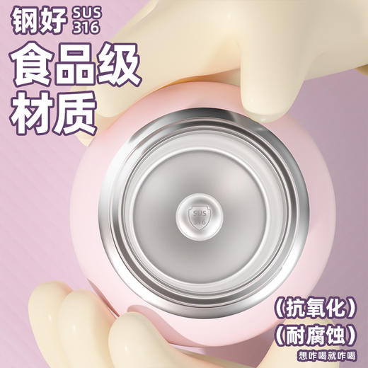 「一盖双饮！数色可选」卡通新款公仔儿童保温杯不锈钢男女水杯儿童学生可爱杯子餐饮用具 商品图3
