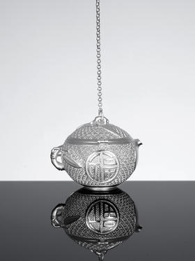 子佩集S999银【平安有福】茶包【PJ000523】纯银花丝茶漏2412