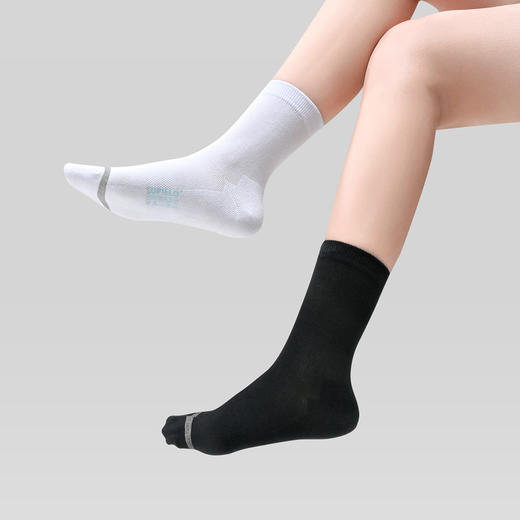 【洗涤150次 仍7A抗菌】素湃 情侣款7A抑菌消臭袜系列 真银丝纤维抗菌 消除异味 商品图2