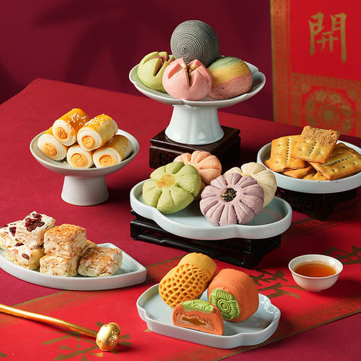 【云窗满福礼盒】悠享时2025春节年货礼盒装中式糕点过年走亲戚送礼品新年高端点心团购1049g 商品图7