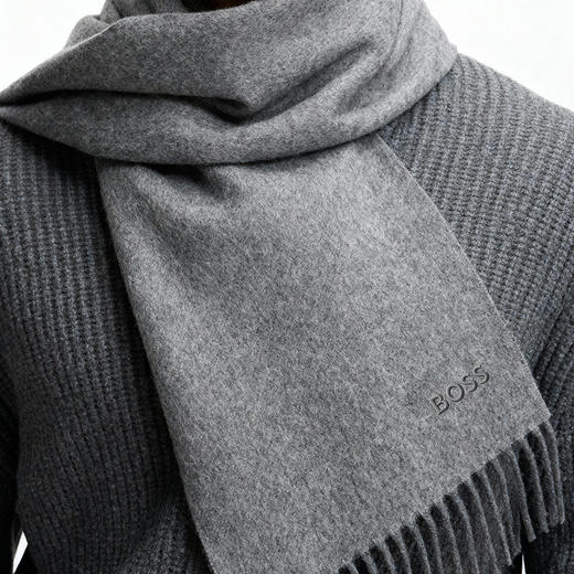 18057-HBPJ-008-BOSS 简约时尚羊毛披肩 商品图2