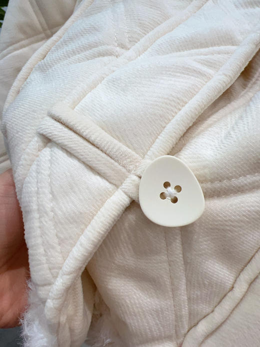 松植屋女款猫猫领抗静电三层夹棉加厚棉袄套装可外穿家居服 商品图12