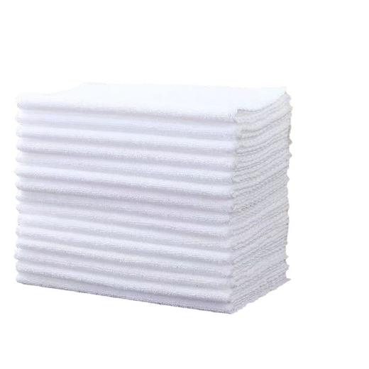 一次性白毛巾酒店宾馆洗浴足疗抹布美发店不掉毛纯色方巾厂家批发 商品图4
