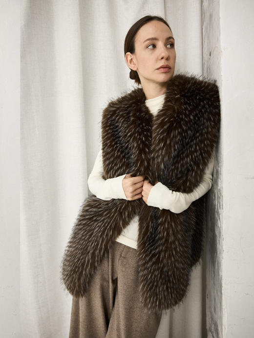 Running Closet｜环保毛长款马甲 [ 棕 仿皮草 ] 【LCM】 商品图8