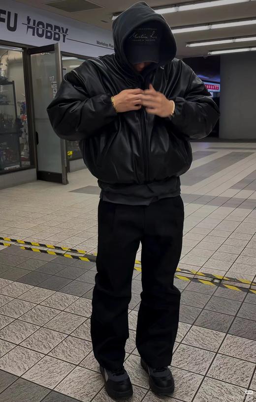 D120214邓紫棋同款2025秋冬蛋白皮棉服男女同款面包服 商品图3