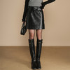 MND-95863-L时尚PU皮短裙小个子洋气半身裙2025年秋冬款显瘦修身包臀一步裙 商品缩略图0