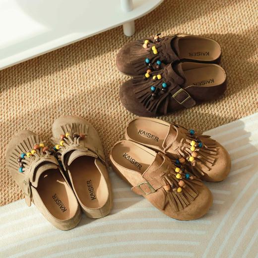 【KAISER 袋鼠鞋】丑萌慵懒松弛感厚底/波西米亚风厚底勃肯鞋半拖 商品图11