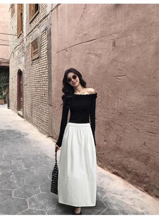 OLrain欧芮儿2025年新款百搭半身长裙白色通勤女 商品图2