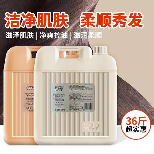 大桶多肽洗发水沐浴露洗沐用品酒店发廊18kg补充装大容量深层清洁 商品图3
