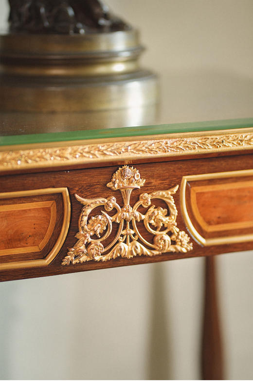 独角鹿西洋古董19世纪末法国出品路易十六风格细木镶嵌边桌 商品图4