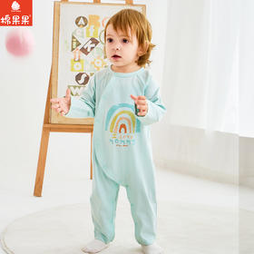 棉果果春季新品男宝女宝卡通可爱5A抗菌纯棉爬衣偏襟连体衣M101720226011