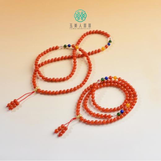 石惑珠宝^南红圆珠项链约6mm 商品图0