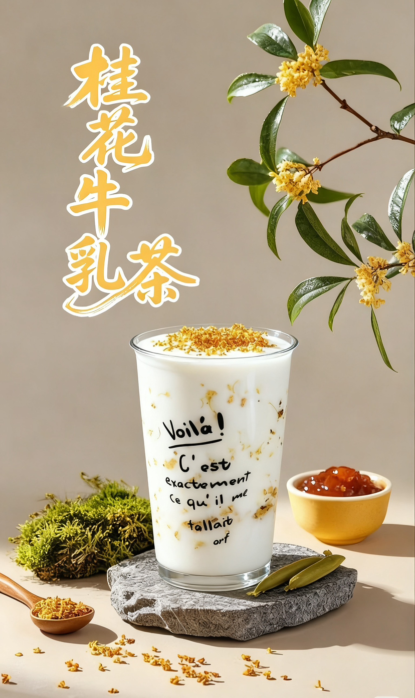 桂花牛乳茶