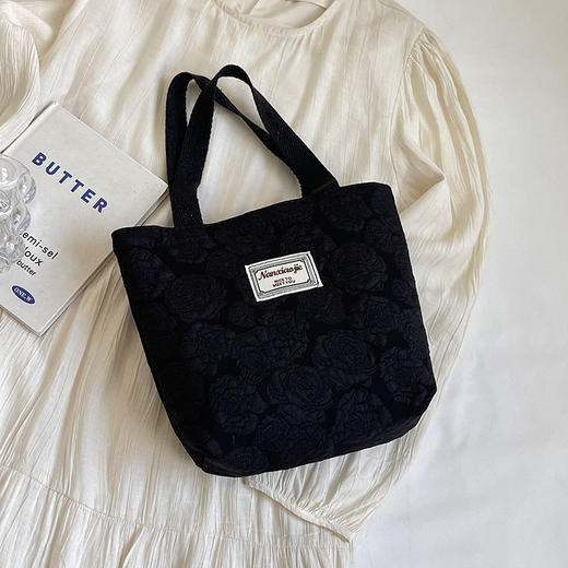 韩国ins小众帆布包包 简约随性百搭包 新款时尚通勤托特包 女大学生上课单肩包 商品图9