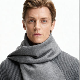 18057-HBPJ-008-BOSS 简约时尚羊毛披肩