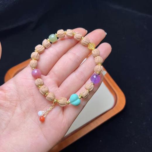 天然柏香籽多宝手珠 天然紫水晶，盐源玛瑙，和田玉多宝配珠 商品图3