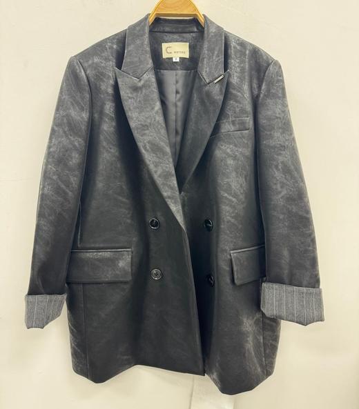 NC暗纹袖口拼接长袖西装51017（黑）冬季954011700321 商品图1