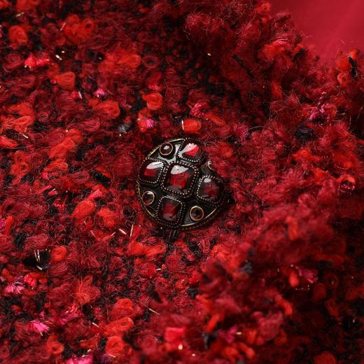 「高货wl」全新升级【铂金会员367/天猫499/差价132】(74353)洛诗琳亮丝花纱粗花呢小香风外套2025秋冬气质羊毛外套 商品图3