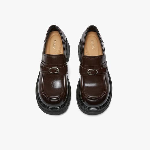 【云粉节】BF楼百思图2026春季新款英伦乐福鞋小皮鞋厚底粗跟女单鞋CV339AA6吊牌价859.现价469 商品图3