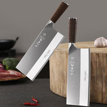 十八子作专业厨师刀具9铬复合钢菜刀 名锋1号厨片刀F306-P1 商品图1