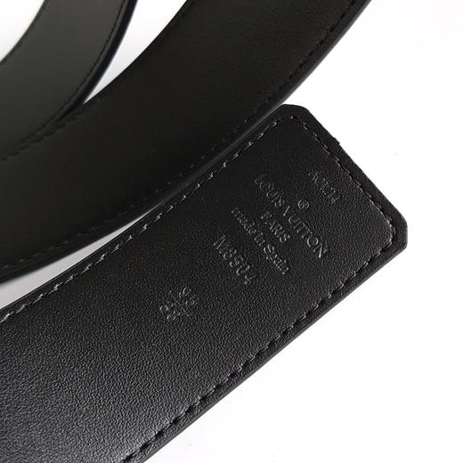 【全新】LV路易威登LV LINE 40毫米双面腰带M8404T男士经典黑色老花纹镂空银头双面腰带皮带男士261125AK02 商品图7