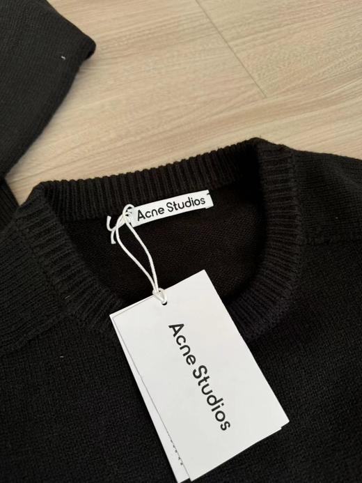 D120215秋冬黑夜系列简约慵懒感男女同款圆领套头羊毛衫毛衣 商品图9