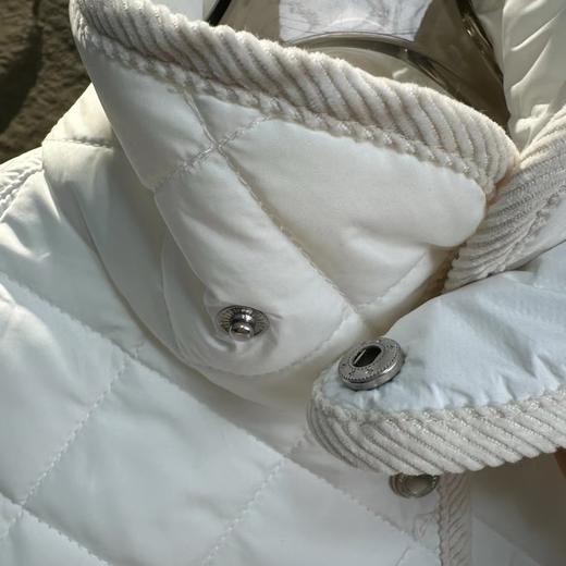 D120227复古时尚叙事学院风菱格绗缝棉服女款 商品图13