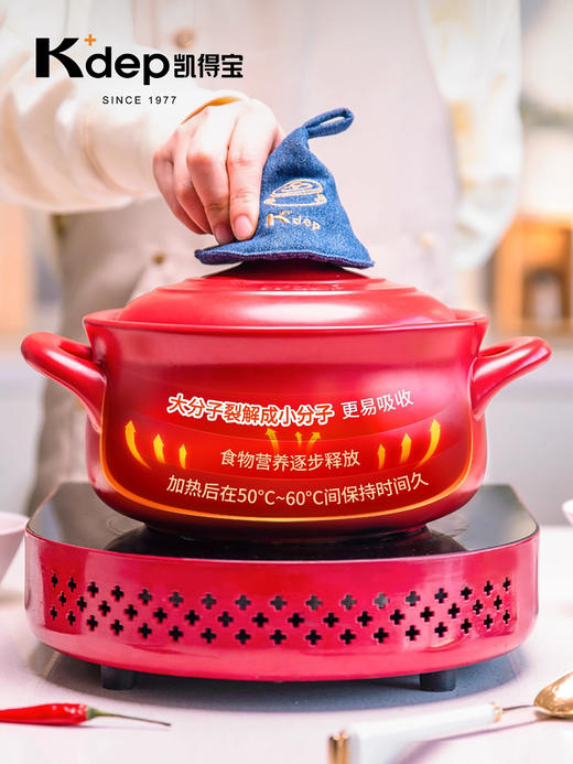 日本Kdep凯得宝砂锅陶瓷家用煤燃气灶耐高温干烧不裂瓦煲仔炖汤锅 商品图0