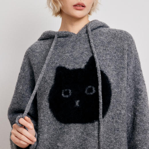 【商场同款】麦檬冬慵懒风休闲可爱毛针织衫4FA235641 商品图2