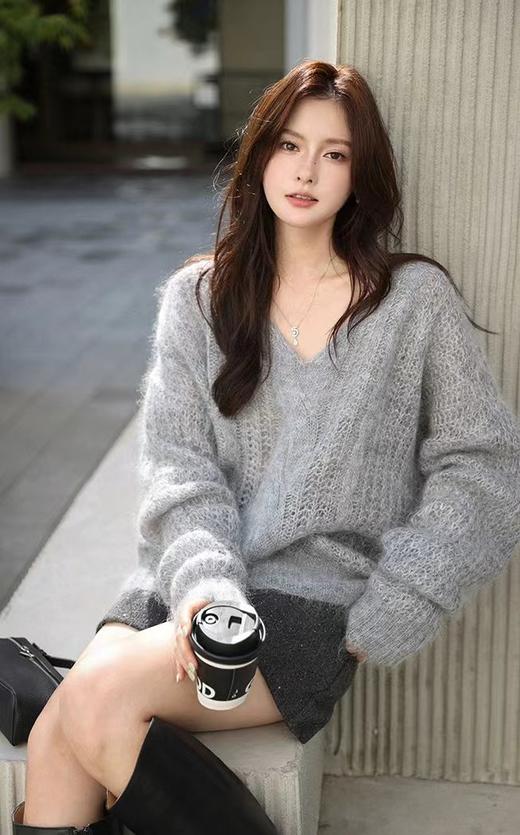 D120225冬季老钱风亮片羊毛毛呢高腰A字加厚短裤 商品图6