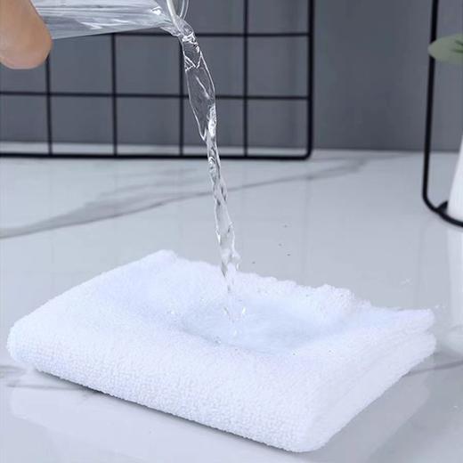 一次性白毛巾酒店宾馆洗浴足疗抹布美发店不掉毛纯色方巾厂家批发 商品图3